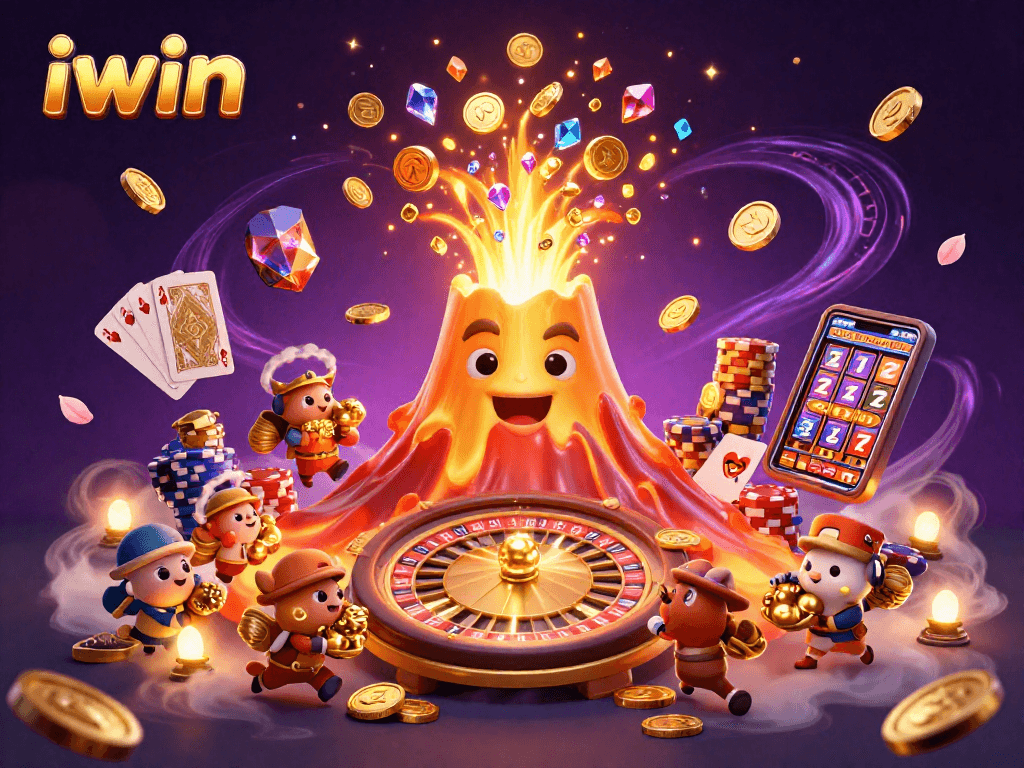 iwin offers a thrilling scene with dynamic treasures, vibrant casino elements, and engaging gameplay visuals