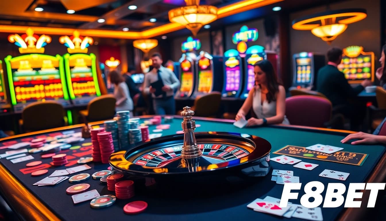 Experience the thrill of betting at F8BET with vibrant casino games and engaging players.