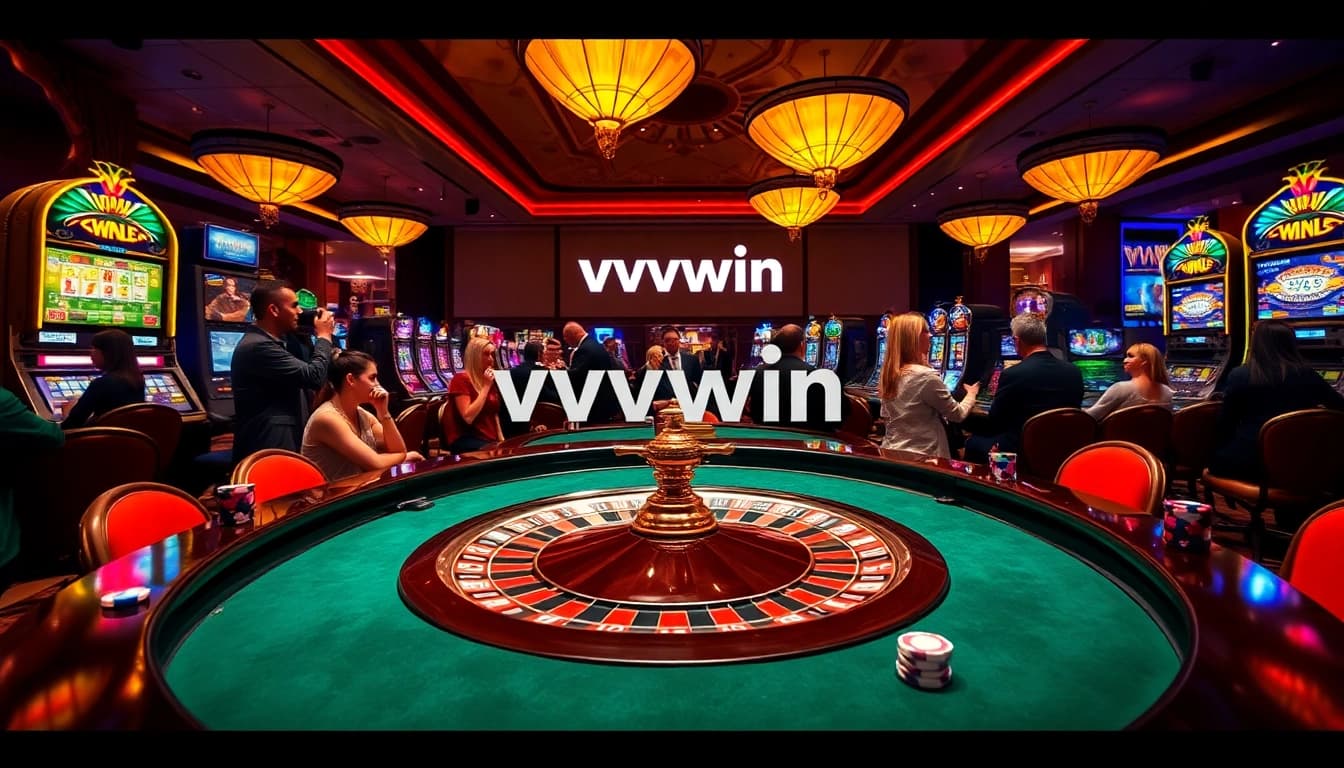 Experience thrilling gameplay at vvvwin with vibrant casino tables and slot machines.