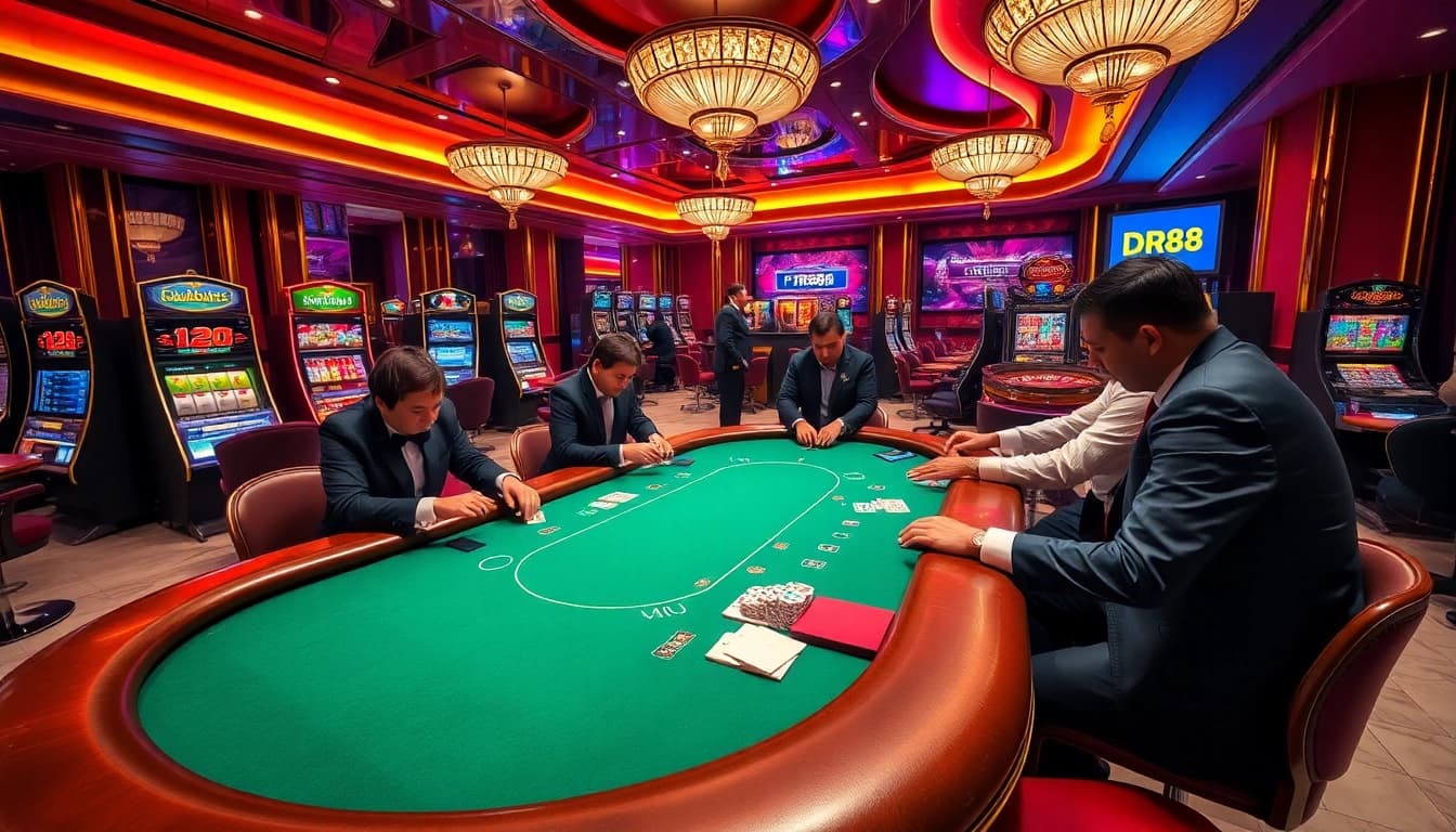 Experience exciting gameplay at the luxurious DR88 online casino with high-stakes poker tables.