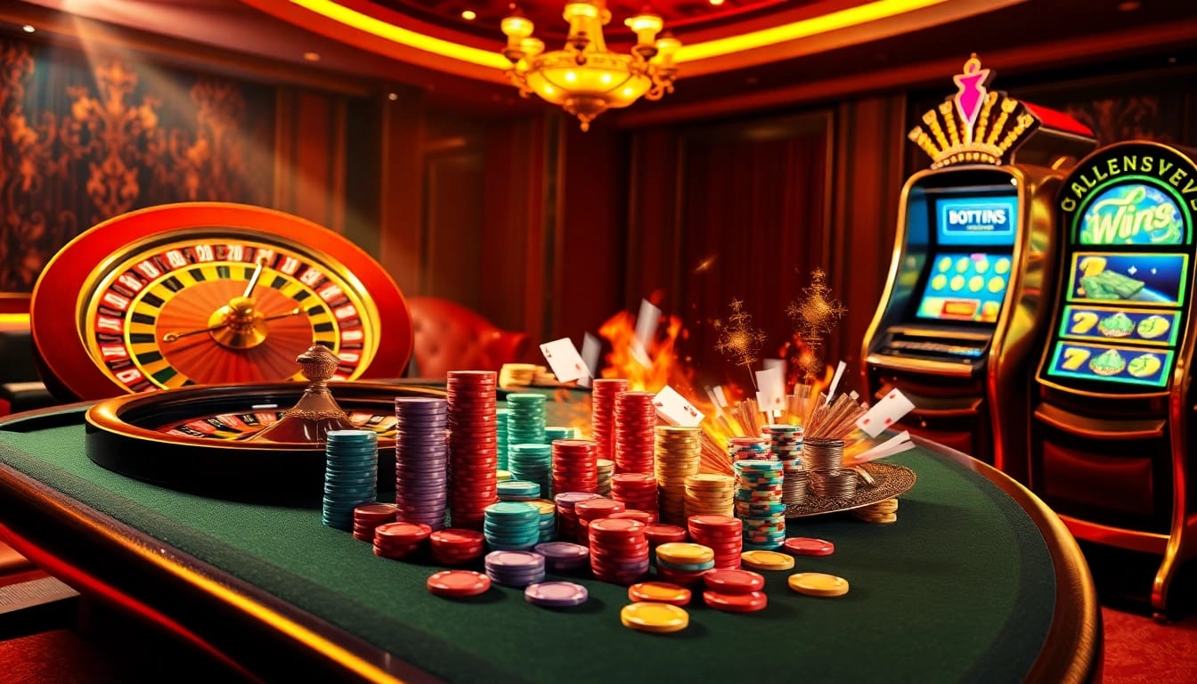 Experience the thrill at luck8 nhà cái uy tín with a vibrant casino scene of poker, slots, and roulette.