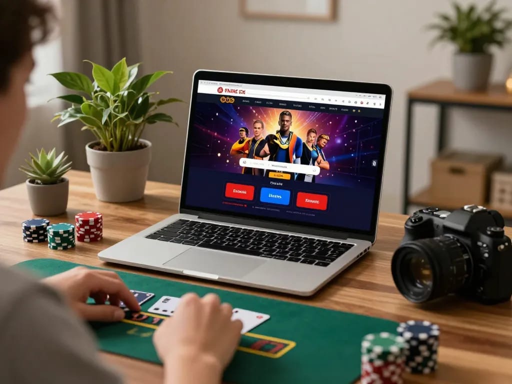 Engaging in live dealer blackjack on tg88 com from a stylish home workspace.