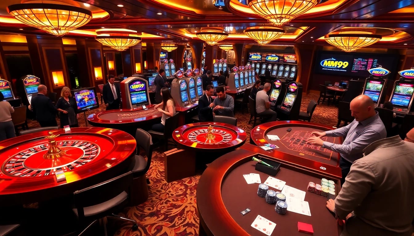 Experience the thrill of gambling at MM99 with interactive casino games and vibrant tables.