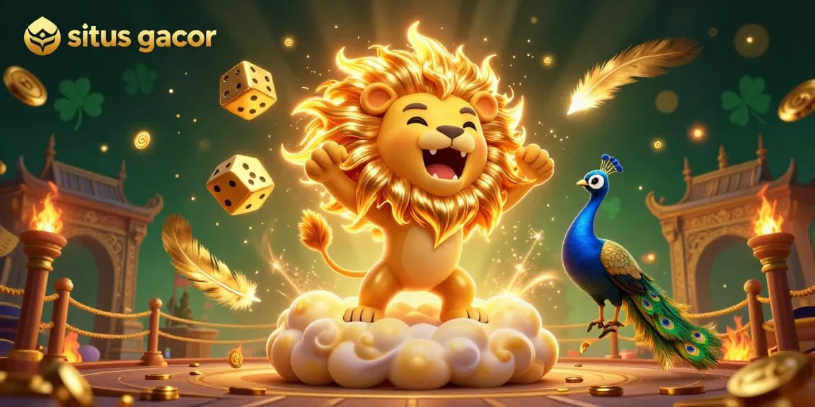 Experience gameplay excitement with situs gacor, showcasing vibrant characters and dynamic casino elements.