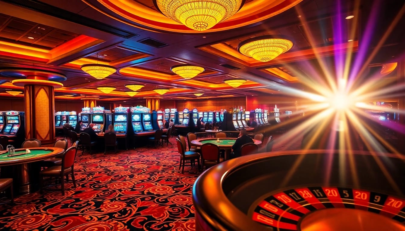 Experience the excitement at THA casino with vibrant gaming tables and lively players.