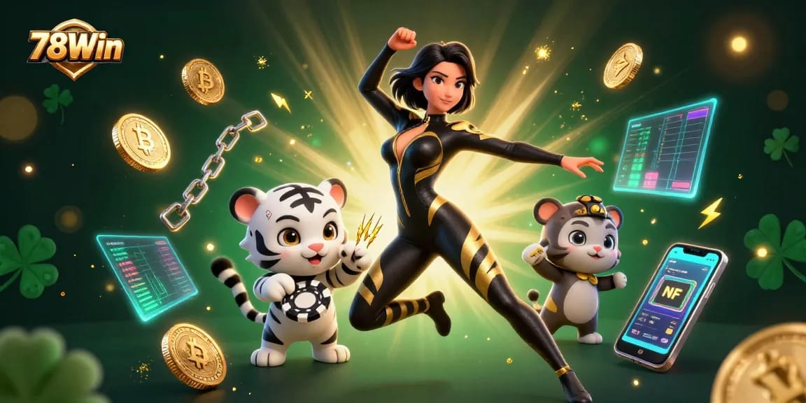 Engage with 78Win's exhilarating casino atmosphere, featuring dynamic elements and captivating characters.