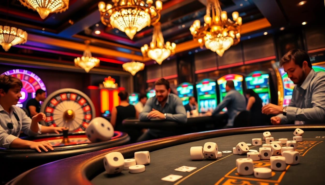 Players enjoying an authentic casino experience, highlighting Nhà cái uy tín for secure betting.