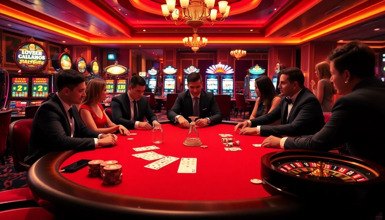 Engage with the luxurious atmosphere of the casino at https://hello88k.blog featuring an exciting poker game.