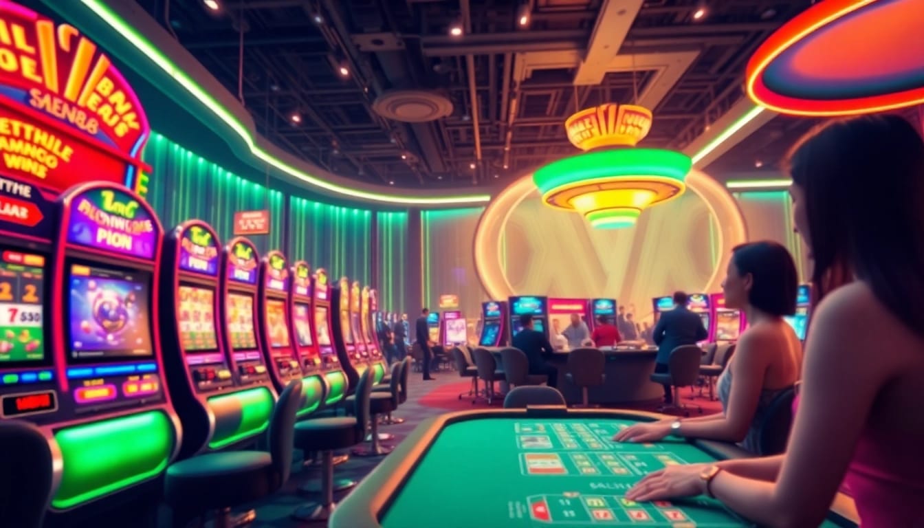 Experience the thrill of online gambling with new88go.com, featuring vibrant casino elements and engaging players.