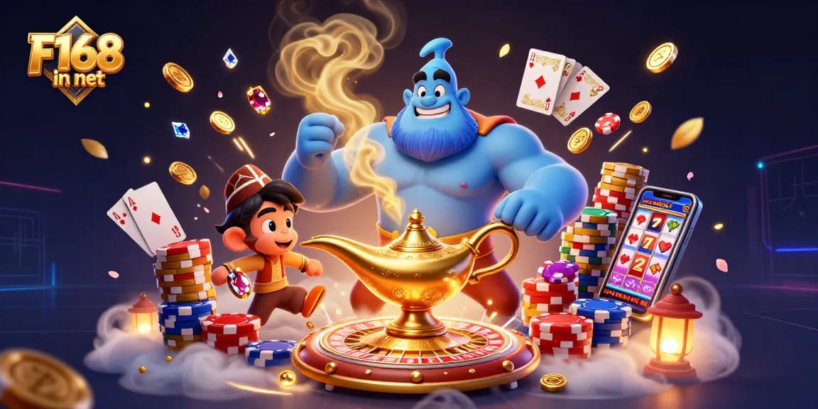 Experience thrilling gameplay and vibrant visuals with F168 in net at a captivating casino scene.