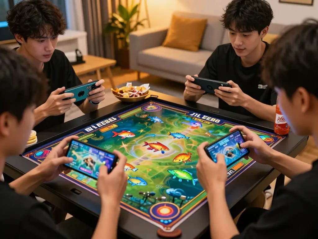 Bắn Cá Jili EE88 players strategizing their catch in an exciting online gaming environment.