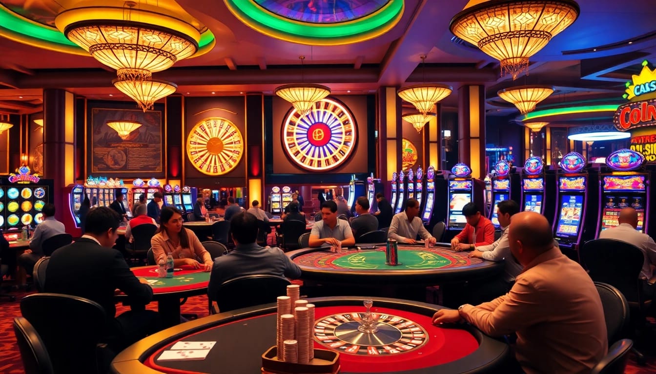 Experience the thrill of gaming at 789club with lively casino tables and vibrant slot machines.