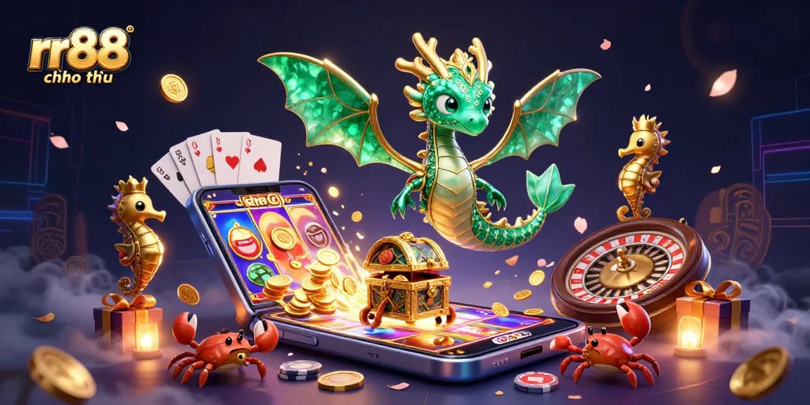 Experience exhilarating gaming at rr88 chính thức with vibrant 3D casino elements and dynamic characters.