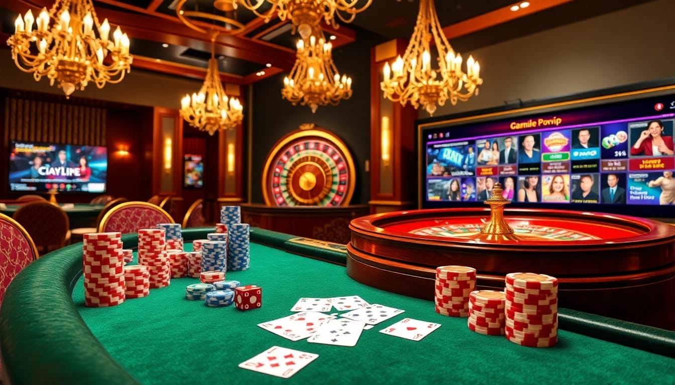 Enjoy thrilling gaming action at rikvip with a luxurious casino atmosphere featuring poker and roulette.
