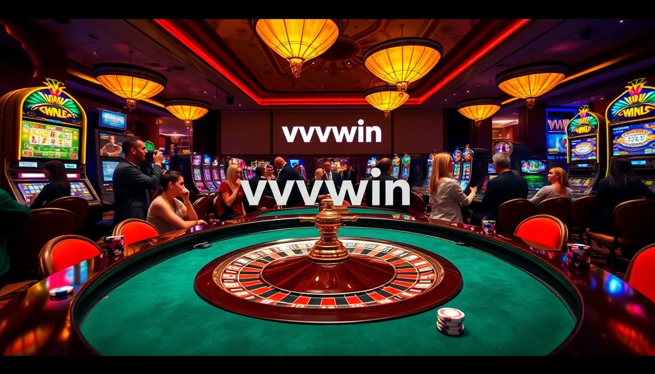 Experience thrilling gameplay at vvvwin with vibrant casino tables and slot machines.
