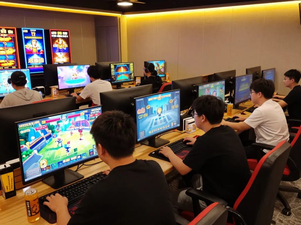 Players enjoying diverse games at https://99wina.org/ in an energetic gaming lounge atmosphere.