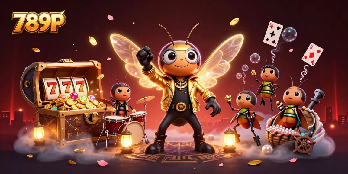 Experience thrilling fun at 789P with a vibrant 3D casino illustration showcasing exciting slot themes.