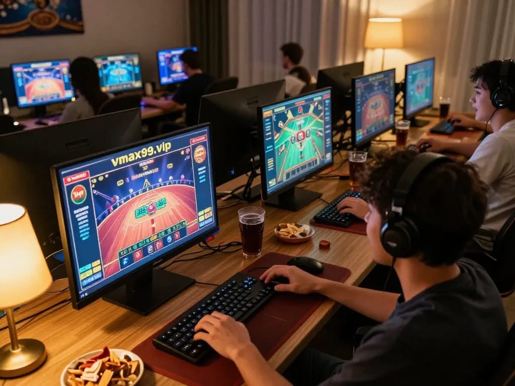 Engaging online gaming scene at https://vmax99.vip/ showcasing exciting live dealer action and immersive player environment.