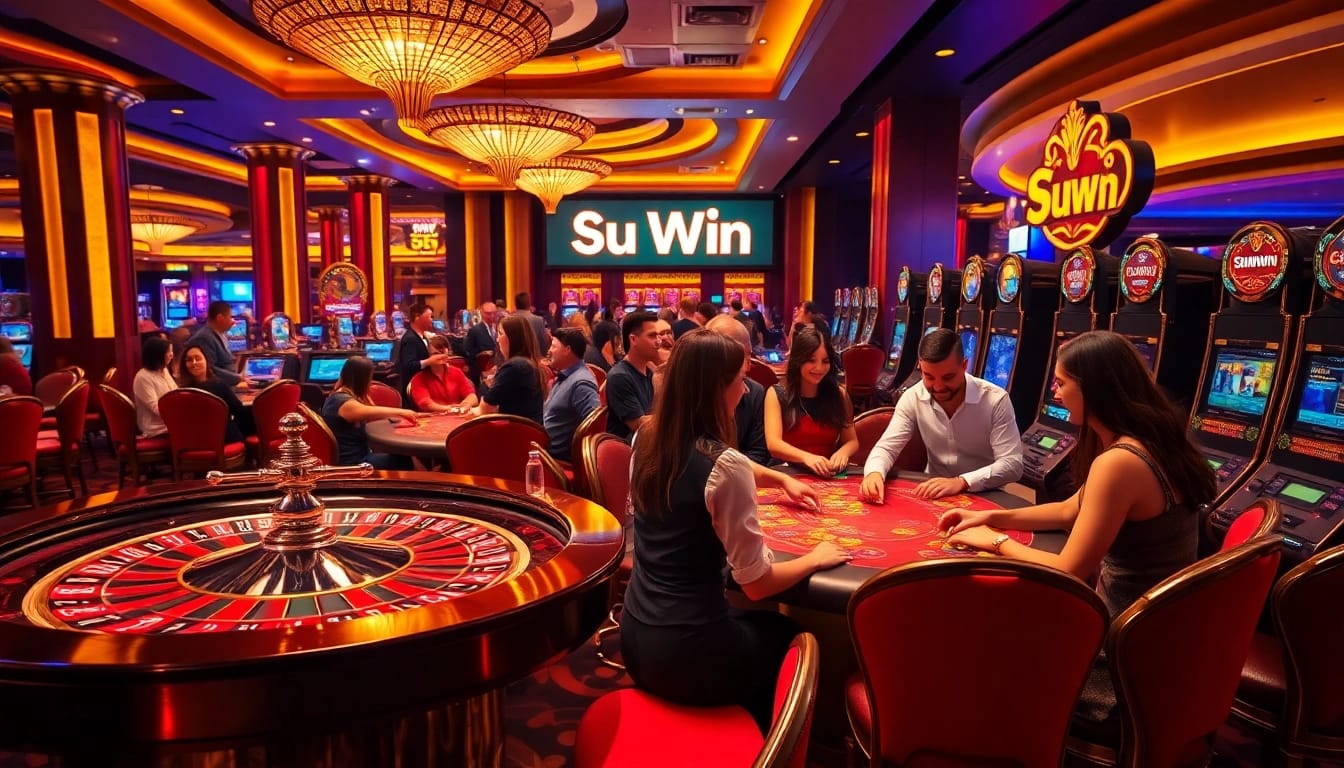 Sun Win enhances the excitement of players winning at vibrant casino tables and slot machines.