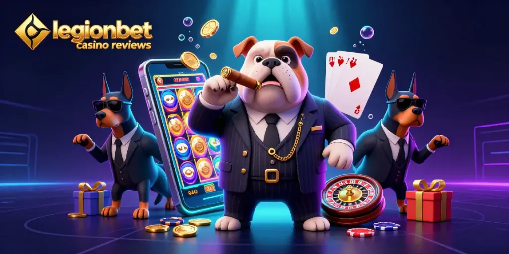 Engage with legionbet casino reviews while exploring an exciting 3D casino scene with vibrant game elements.