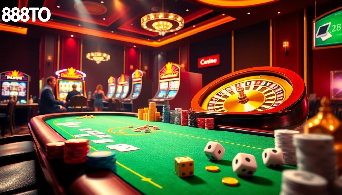 Experience excitement at 888TO with vibrant casino games and professional ambiance.