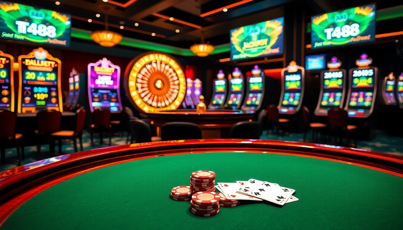 Experience the thrill of ta88 with vibrant casino tables and exciting games.