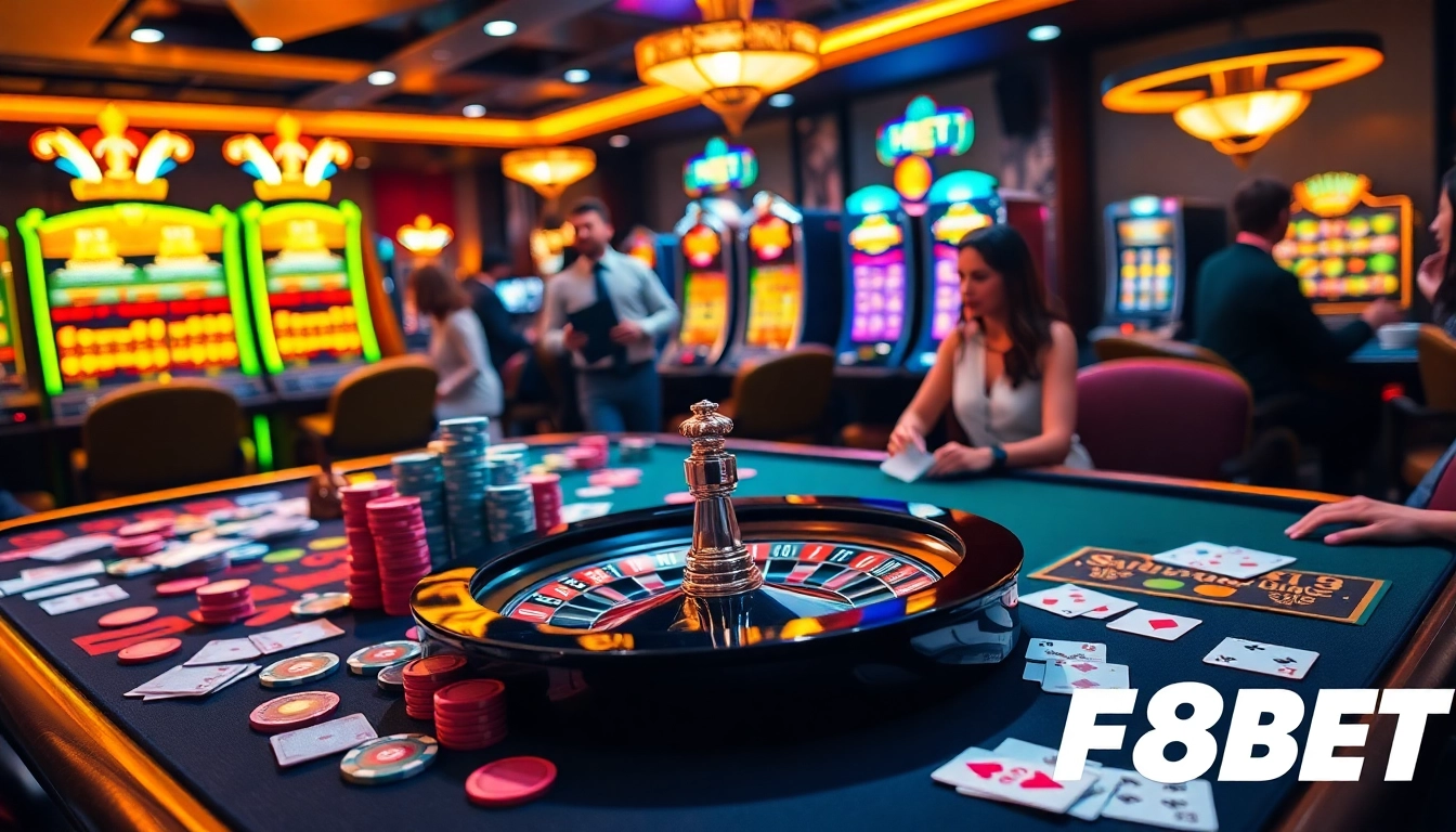 Experience the thrill of betting at F8BET with vibrant casino games and engaging players.