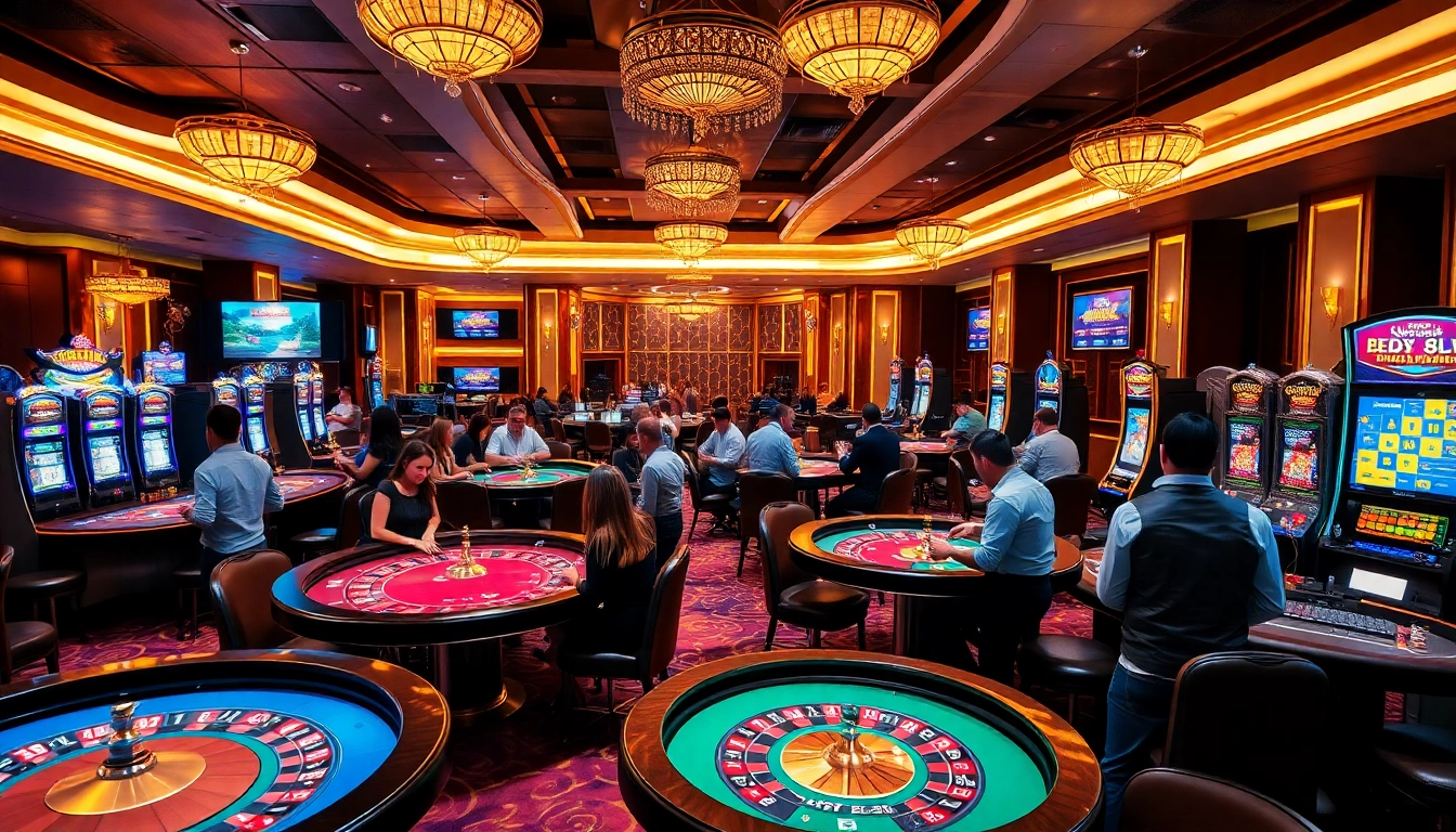 KJC offers an engaging gaming experience with professional casino environments and excited players.