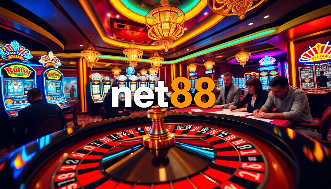 Experience the excitement of net88 with vibrant casino action featuring roulette and poker games.