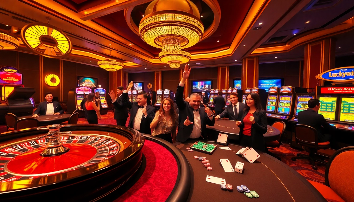 Experience the thrilling ambiance at Luckywin with exciting roulette and poker games.