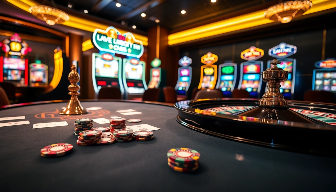 Experience premium online gambling at LC 88 with vibrant casino tables and engaging game features.