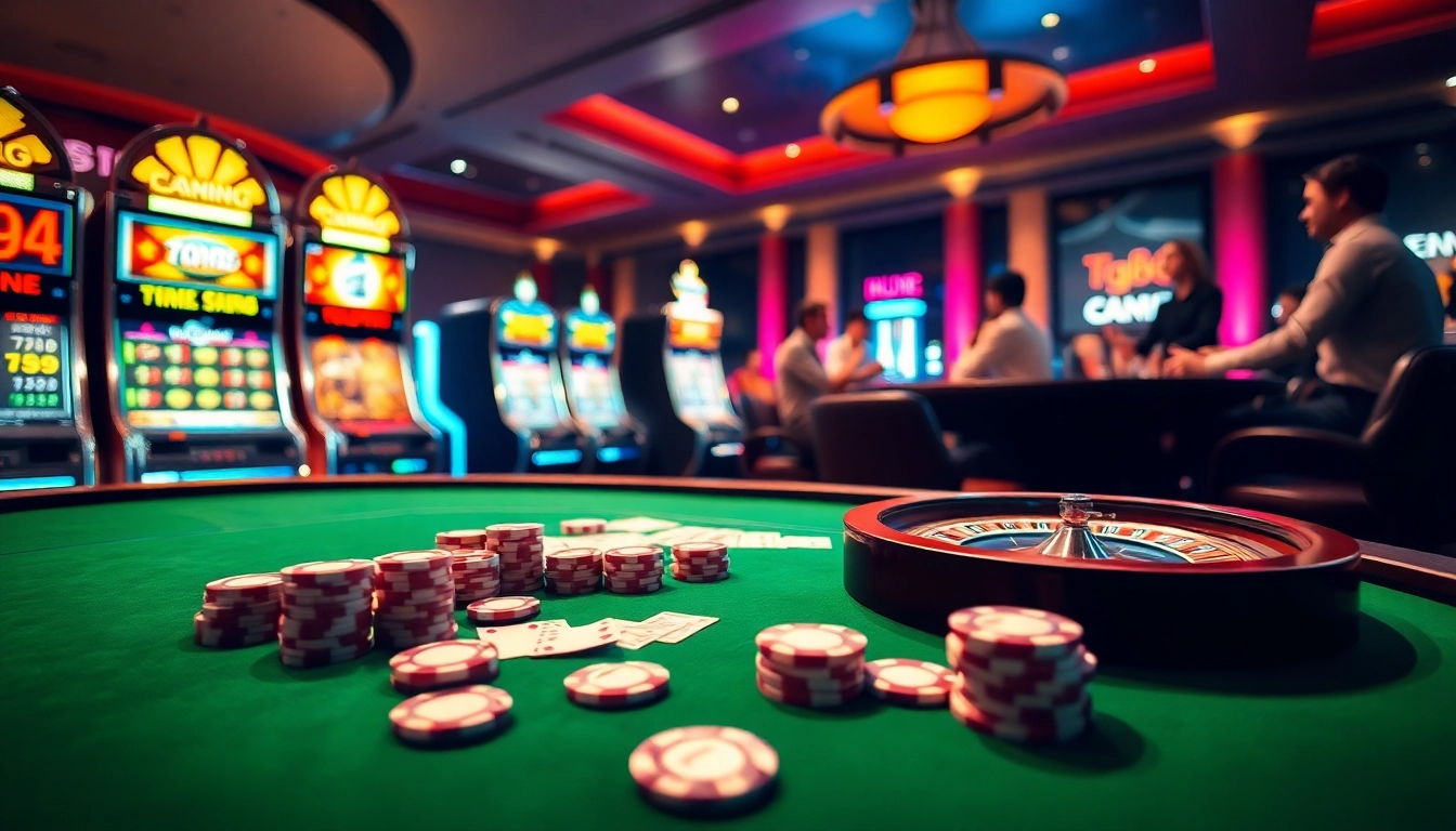 Join the excitement at tg88.com with players enjoying poker and roulette at a luxury casino.