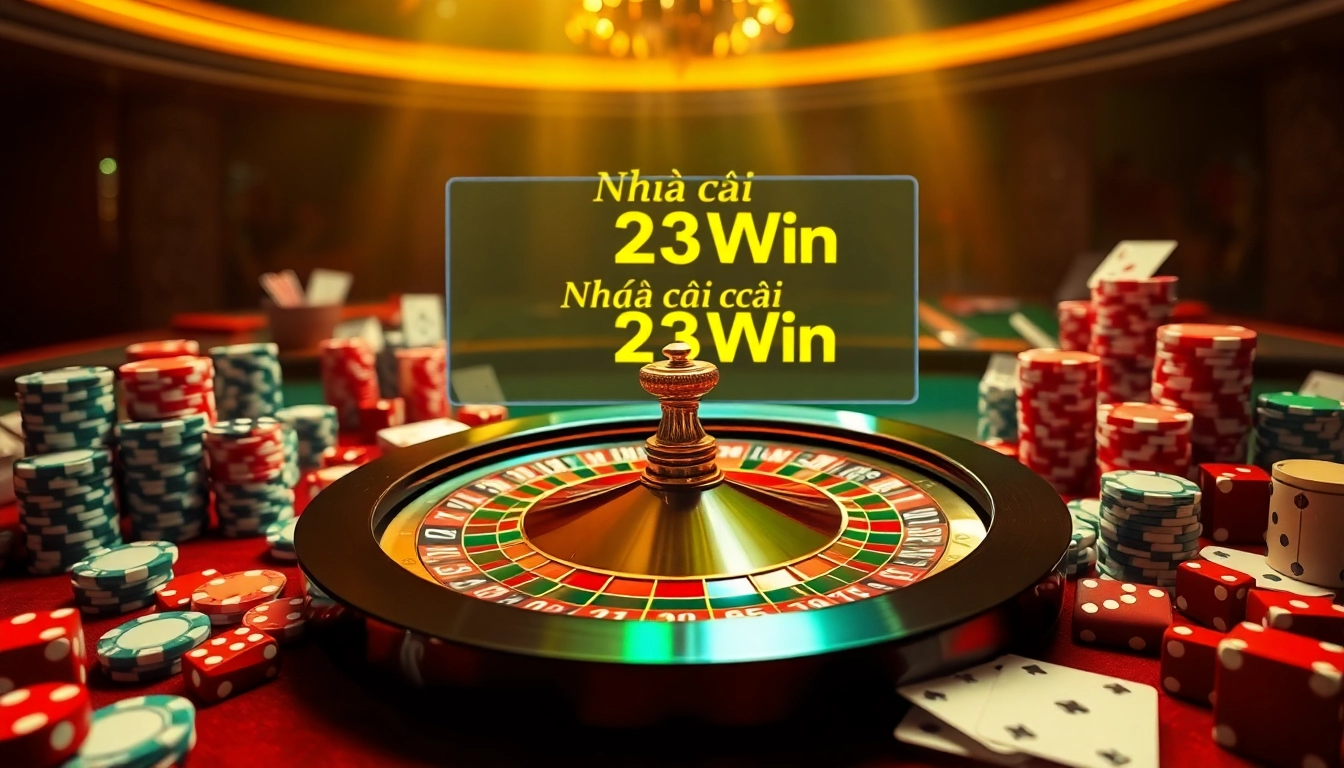 Engaging scene showcasing Nhà cái 23Win with roulette and gaming excitement.