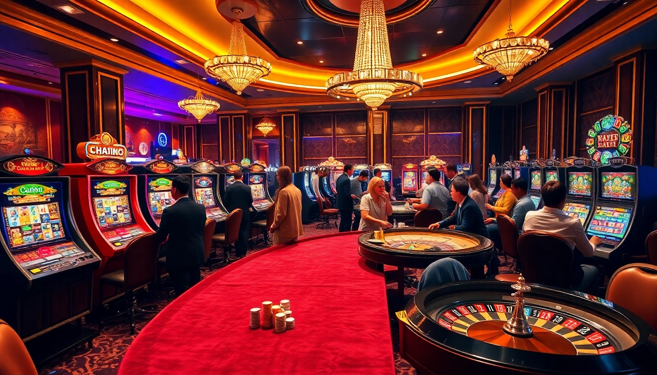 Experience thrilling gameplay at https://dn88s.net/ with vibrant casino scenes featuring poker chips and roulette.