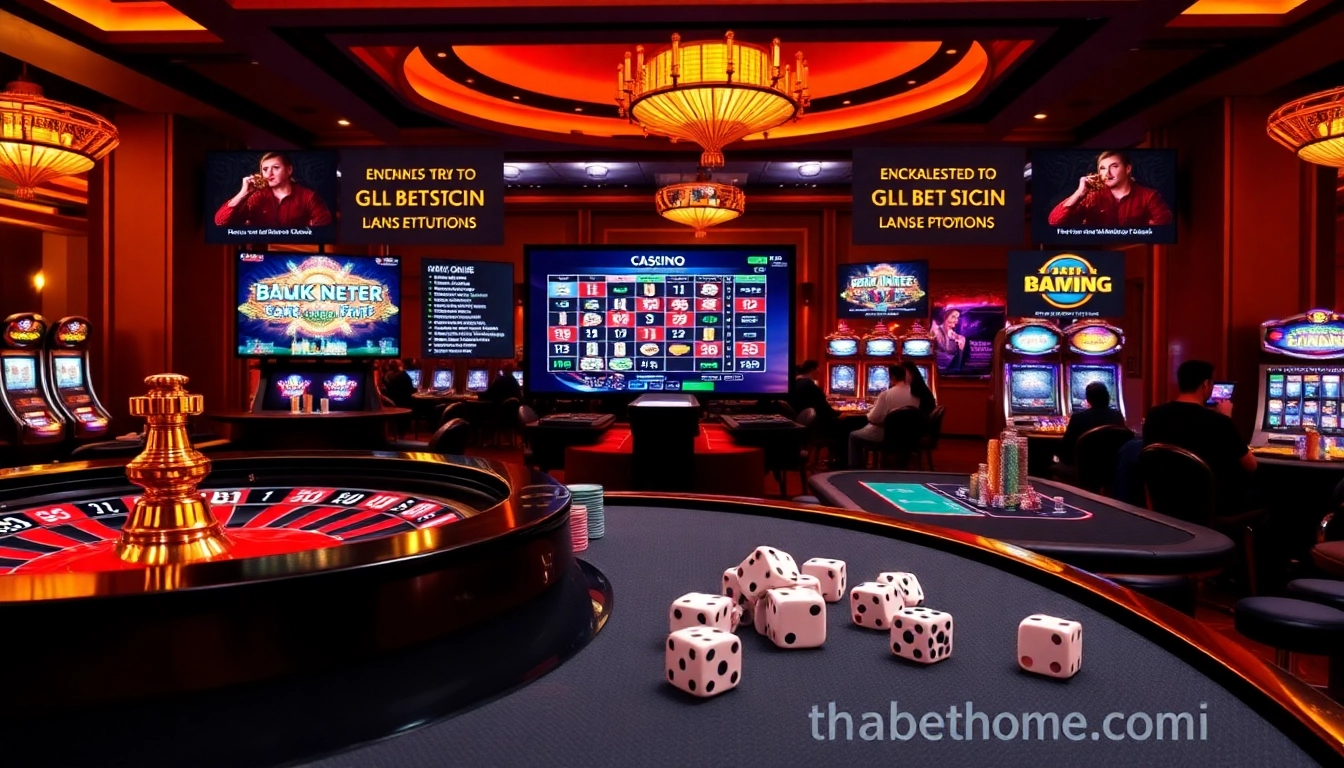 Exciting online gambling scene featuring promotions from https://thabethome.com/ with vibrant casino elements.