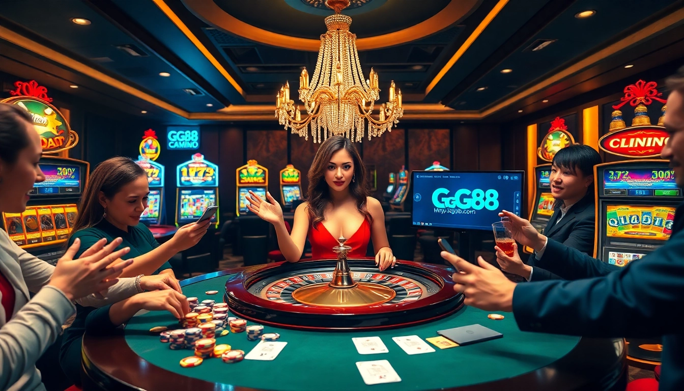 Excitement at the roulette table showcasing GG88’s gambling services and thrilling games.