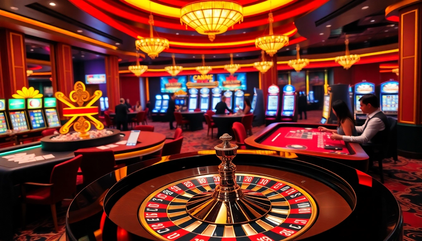 Experience thrilling gameplay at 7C77 Casino with a vibrant casino atmosphere.