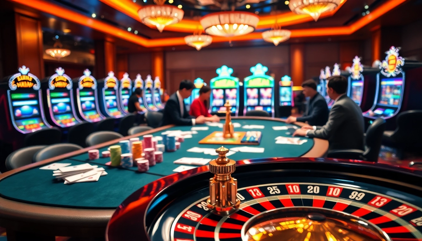 Experience thrilling moments at win678 with vibrant casino action, featuring poker chips and roulette.