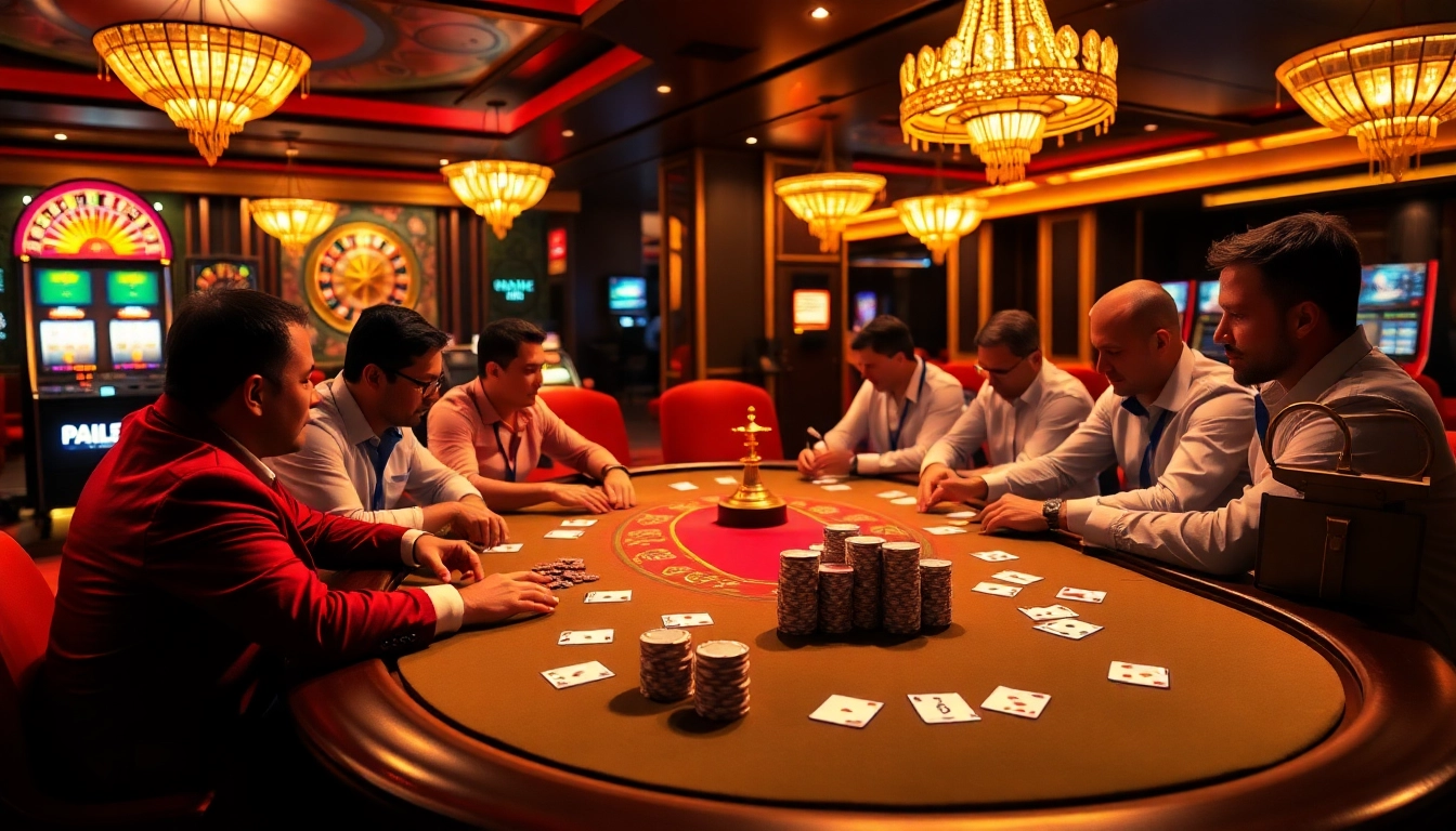 Players strategizing at a poker table, highlighting the excitement from https://uu88games.com/.