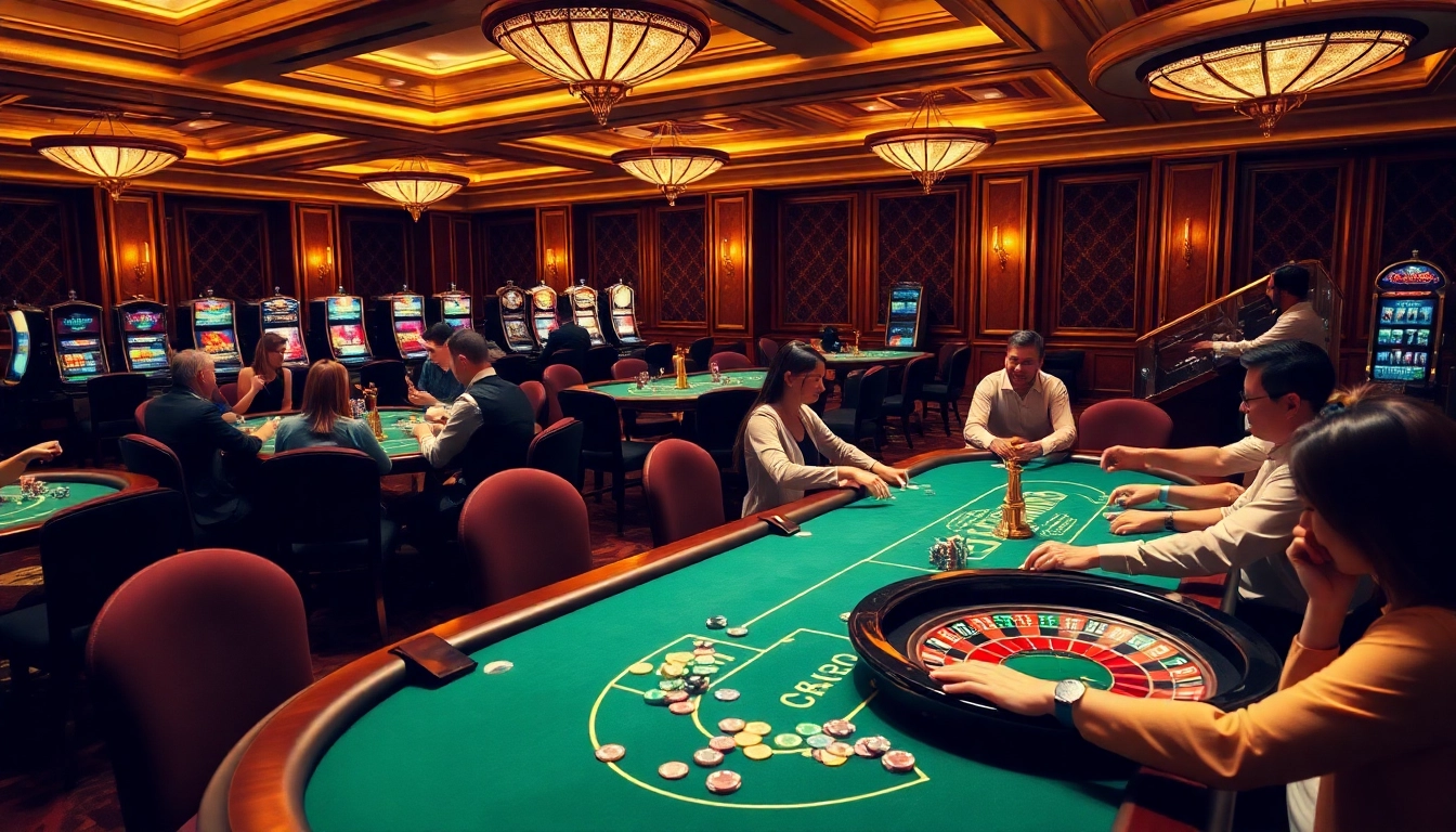 Experience high-stakes excitement at https://fly88seo.com/ with players engaged in thrilling casino games.