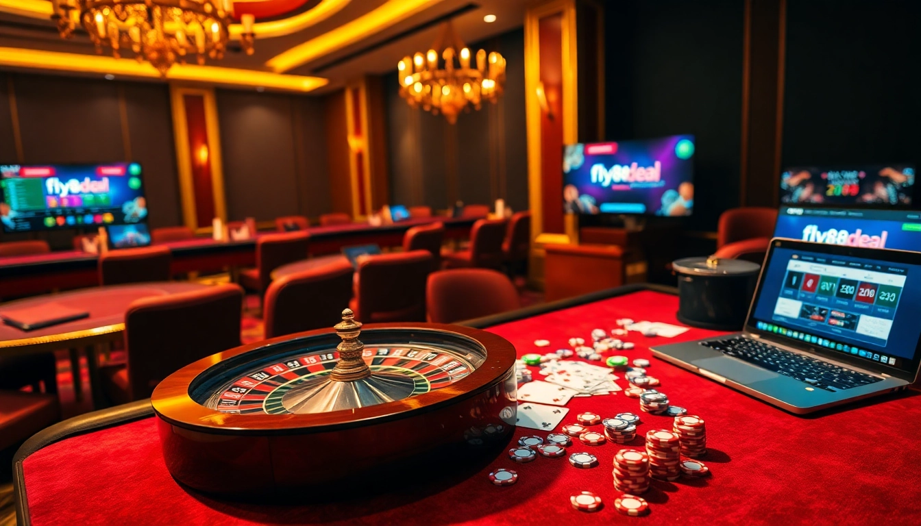 Experience the thrill of gaming at fly88.deal with luxury casino elements and online interfaces.