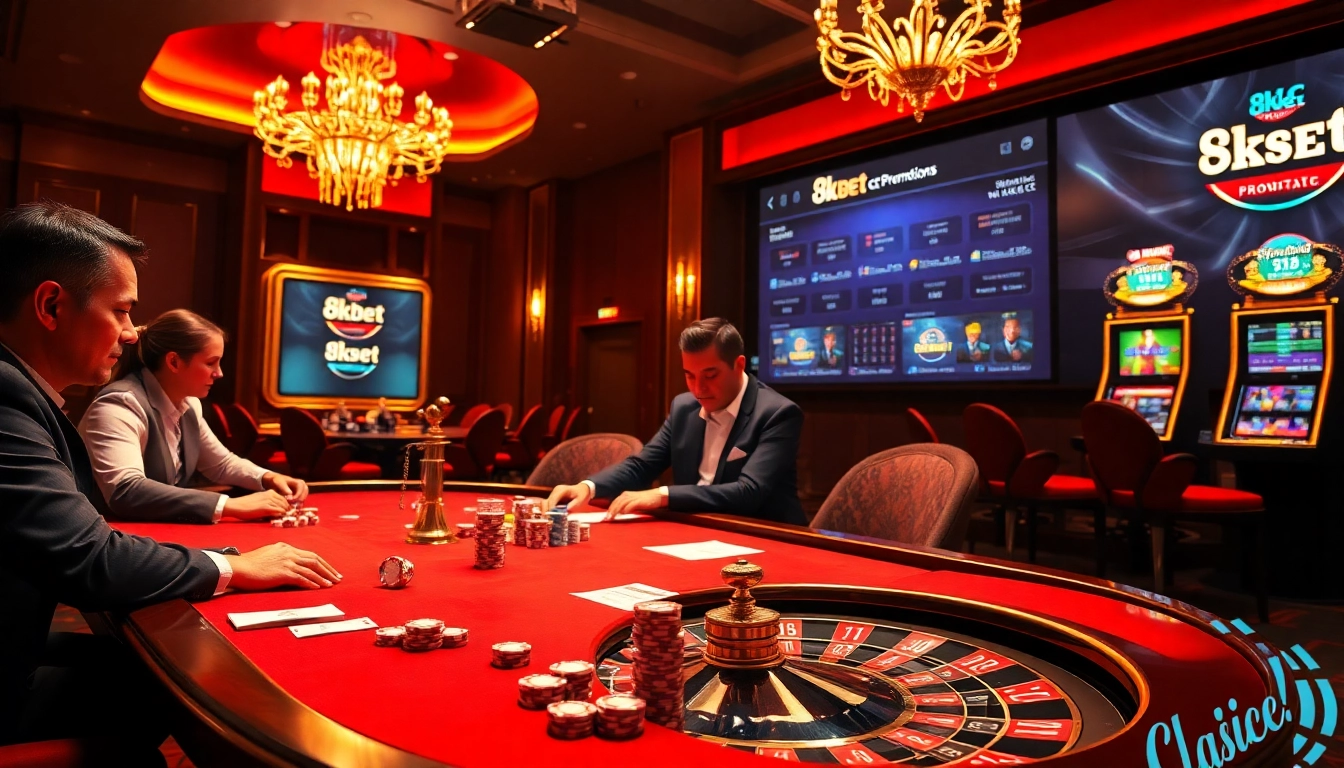 Experience thrilling gameplay with 8kbet cc at a luxurious casino table.