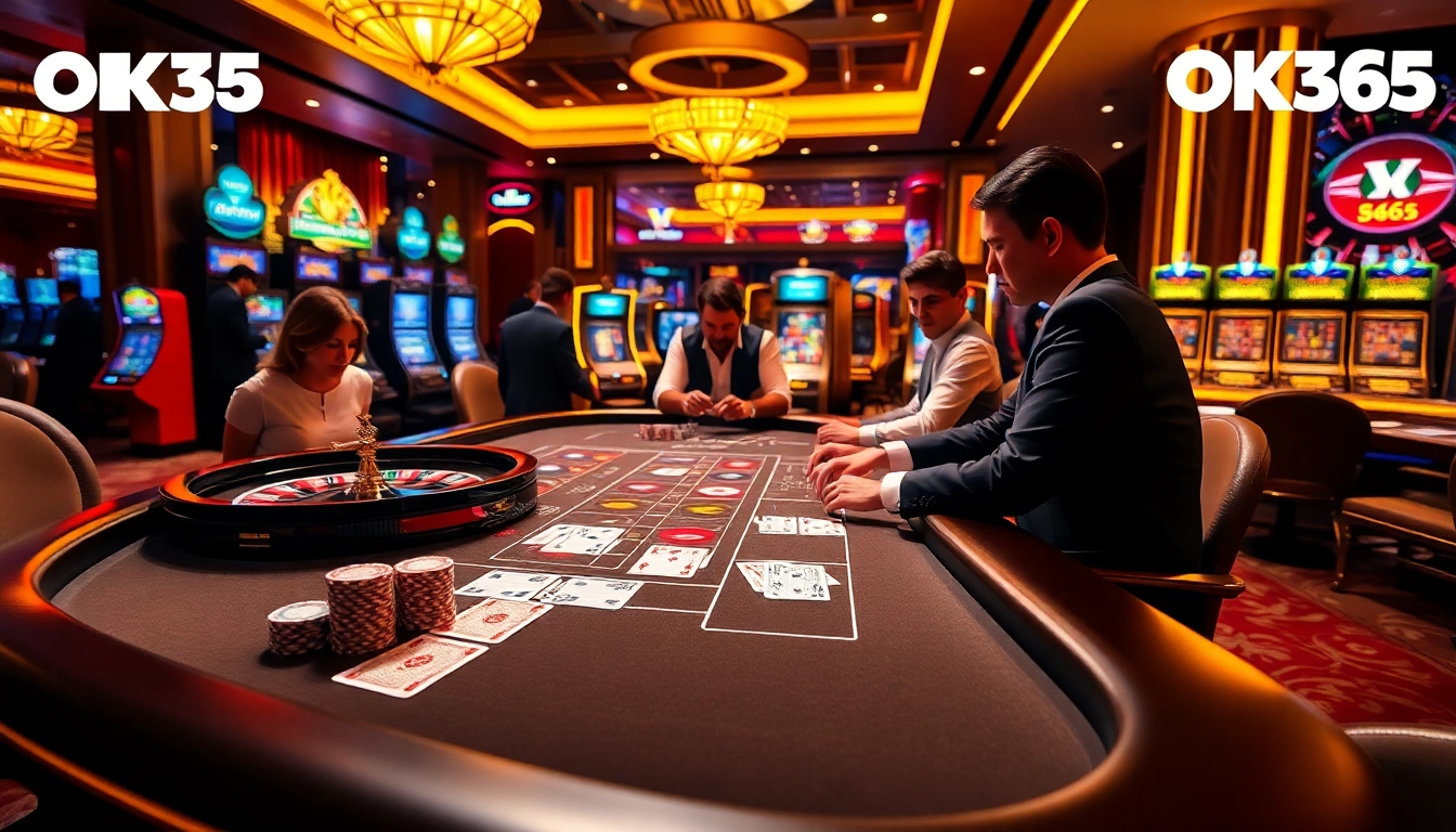 Engage with thrilling gameplay at OK365's luxurious casino tables.
