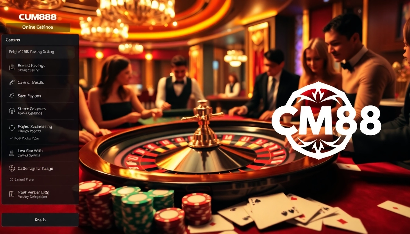Experience the thrill of CM88 with players betting at a luxurious casino table.