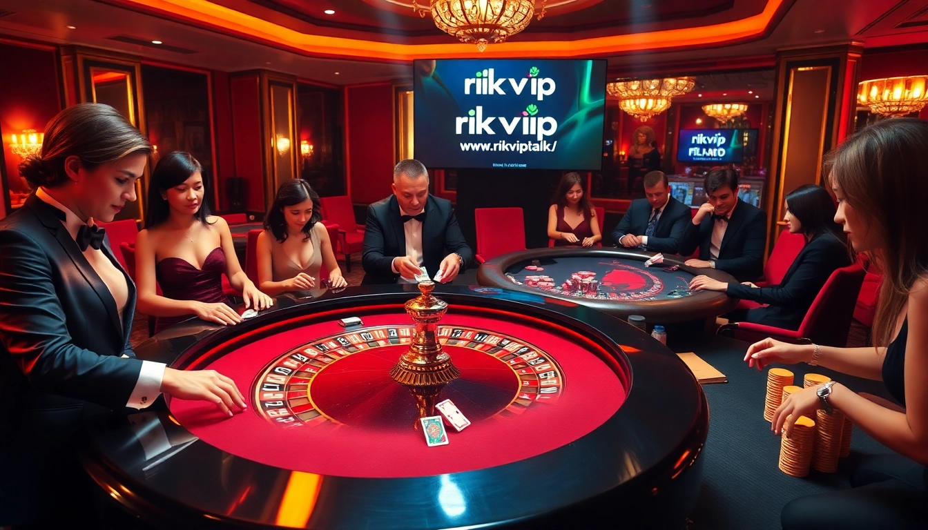 Experience the thrill of betting at https://rikvip.talk/ in a luxurious casino setting.