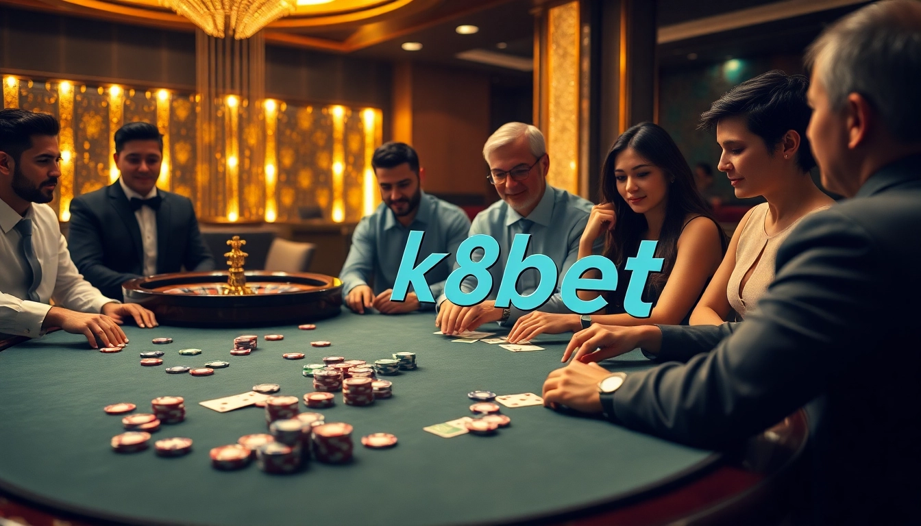 Experience the thrill of the casino with link k8bet showcased in a vibrant gaming environment.