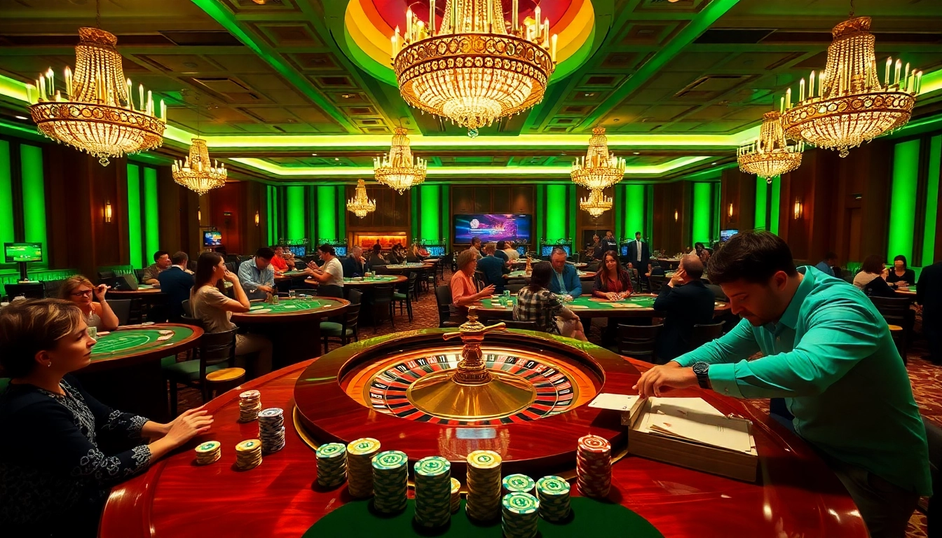 Experience thrilling gaming action at iwin's luxurious casino with roulette, poker chips, and excitement.