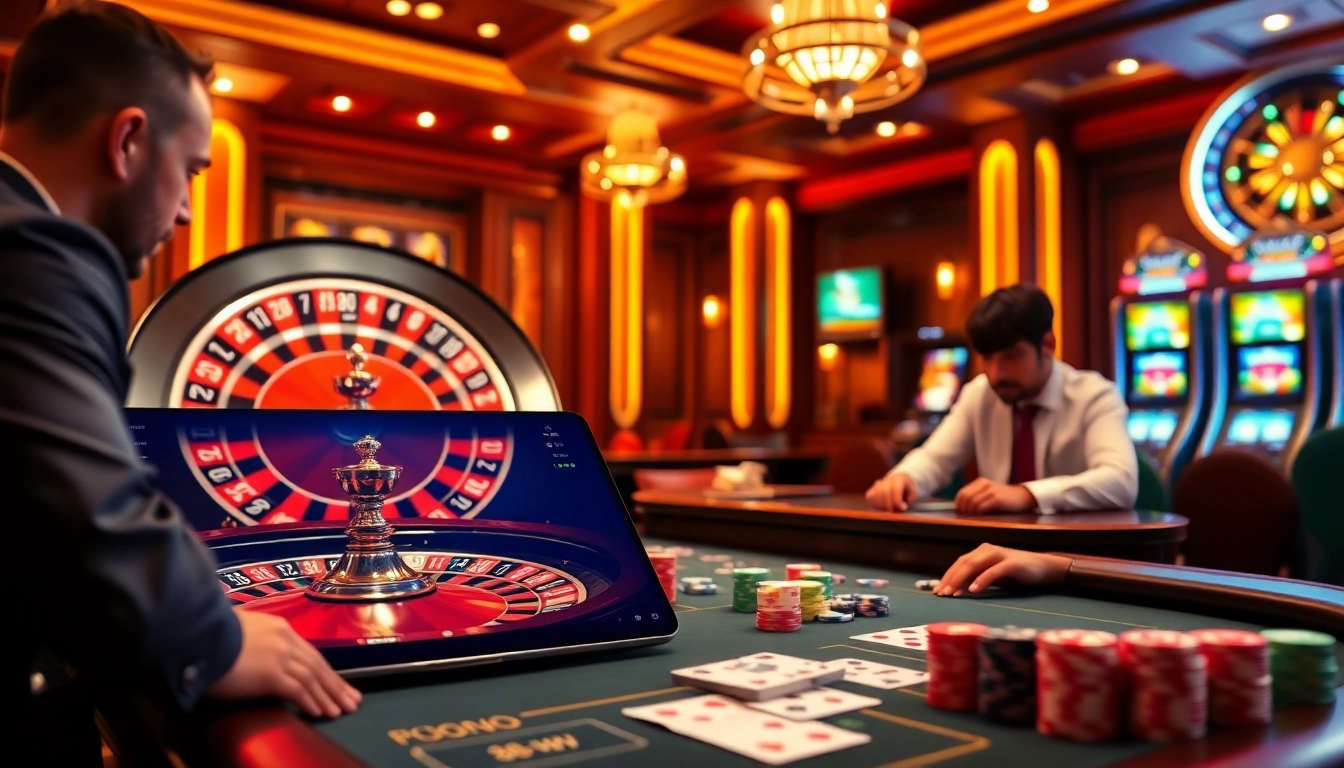 Experience the thrill of placing bets at 88vv's stylish casino tables under warm lights.